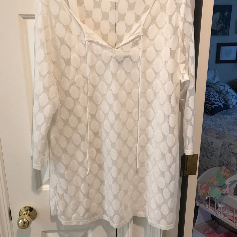 Misses INC 1X white two piece top